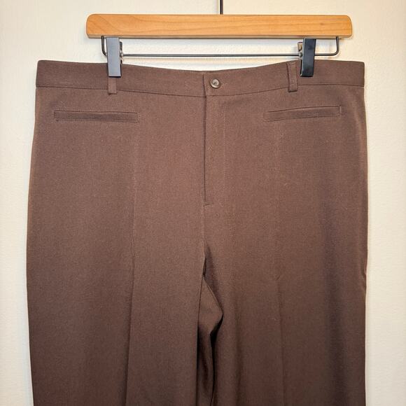 Rafaella Women's Straight Leg Pleated Dress Pants Brown Size 14 - Picture 2 of 6